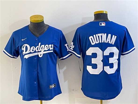 Women%27s Los Angeles Dodgers #33 James Outman Royal Cool Base Stitched Jersey